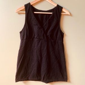 Black nursing tank top